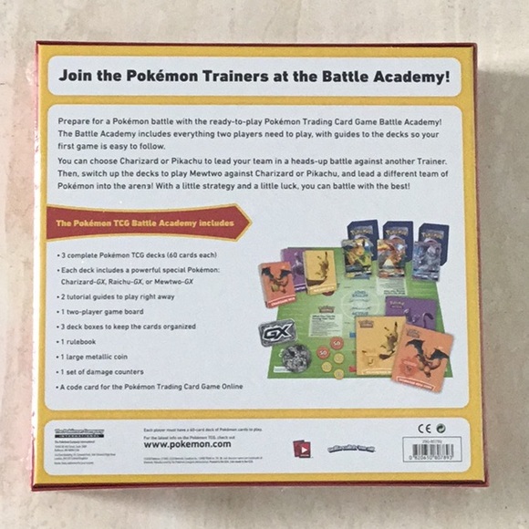 2019 Pokemon Battle Academy Game New Sealed Charizard GX Card Mewtwo 180 Cards - Picture 5 of 11
